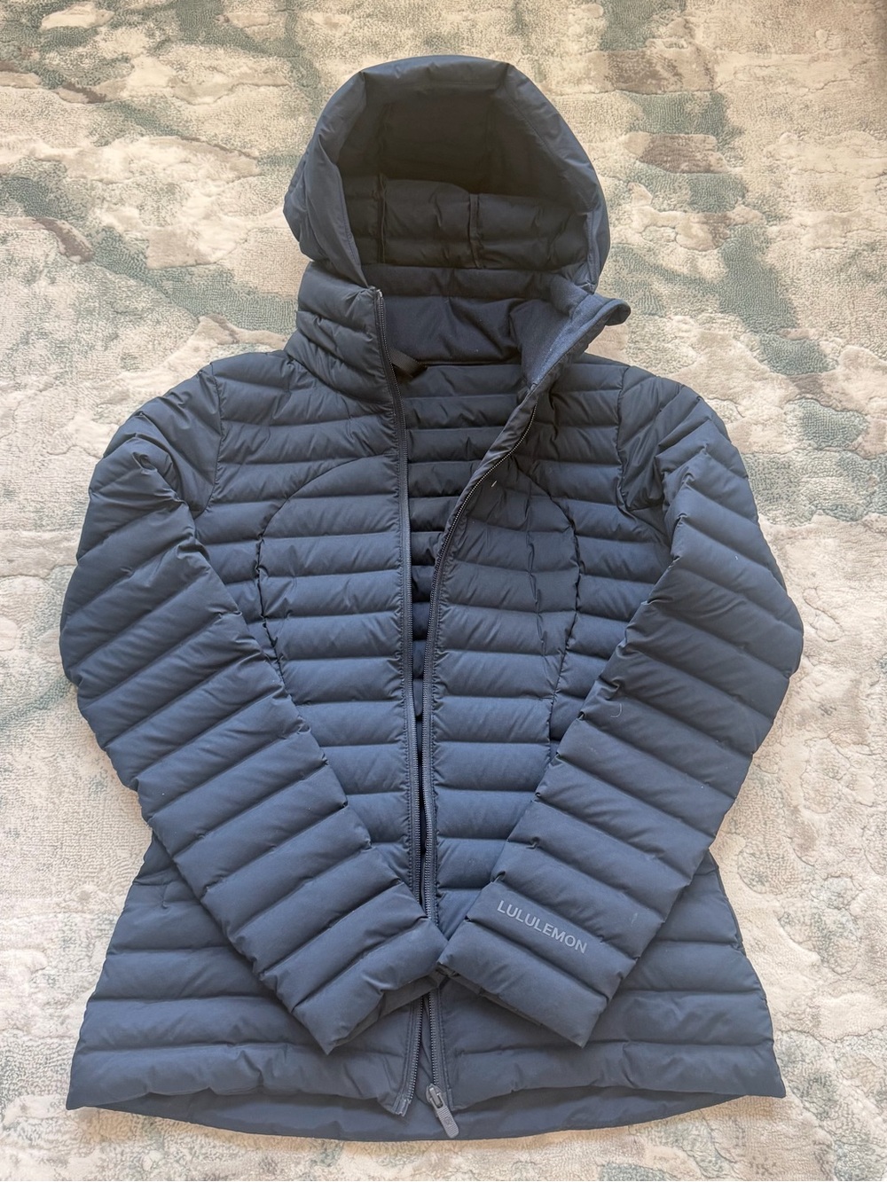 lululemon athletica Navy Hooded Quilted Puffer Jacket